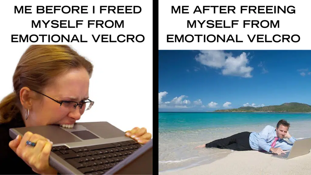 reduce stress by taking an emotional velcro vacation