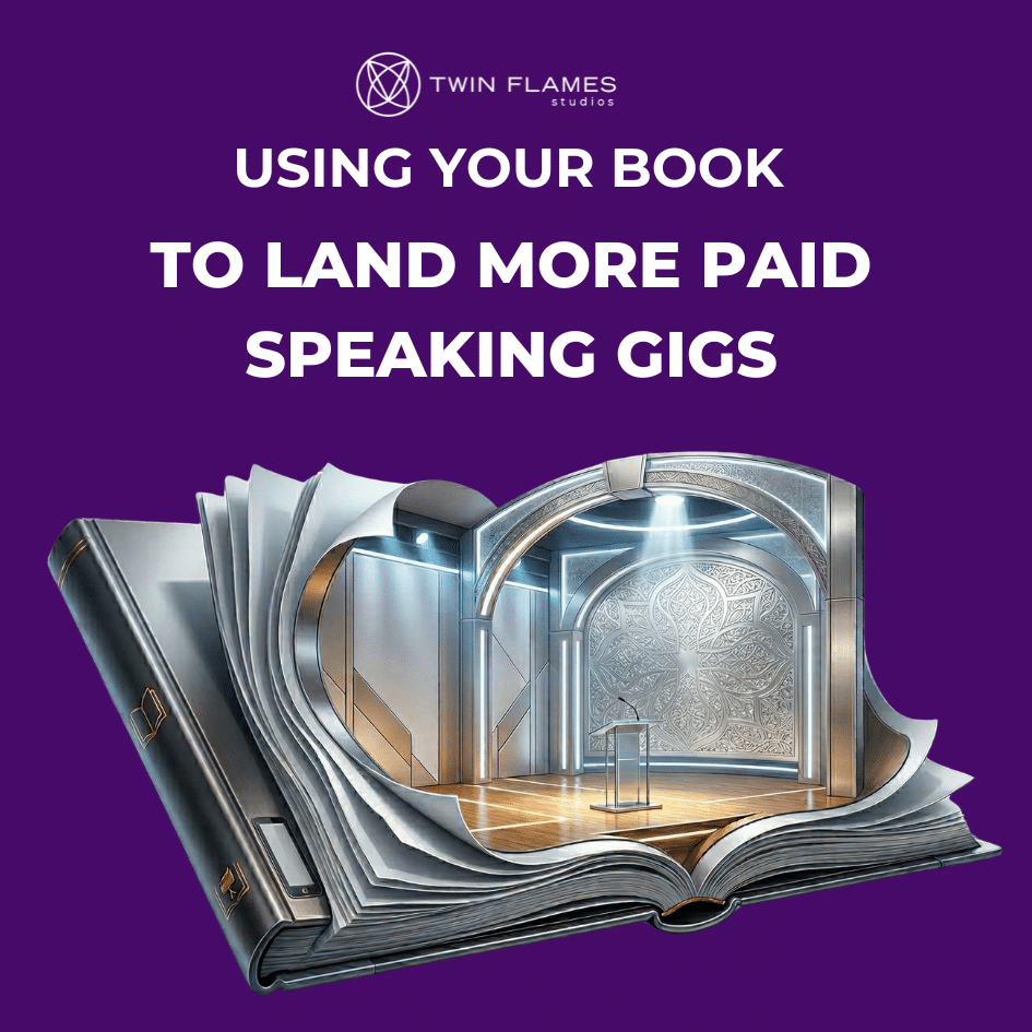 How to use your book to land more paid speaking gigs square graphic